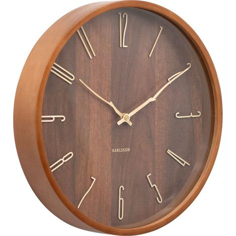 Horloge Murale au Design Intemporel et Naturel avec Aiguilles Ludiques pour Salon - PANGIVO (1/3)