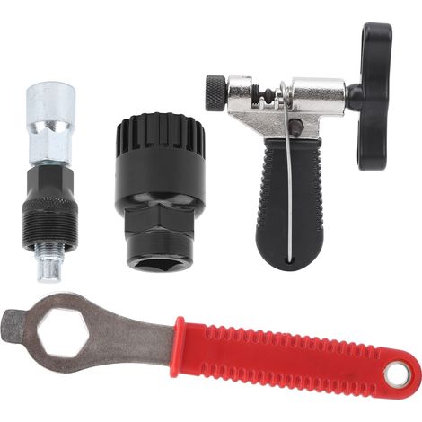 Kit de Réparation Vélo avec Clé Hexagonale, Démonte-Chaîne et Extracteur de Pédalier - Ensemble d'Outils d'Entretien Noir (1/5)