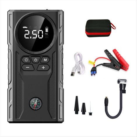 Adatto per pompe d'aria per auto cordless da 10000 mAh, con funzioni di torcia e gonfiaggio pneumatici.