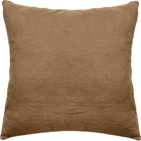 Taie d'oreiller SONATE lin lavé froissé 65x65 cm (1/5)