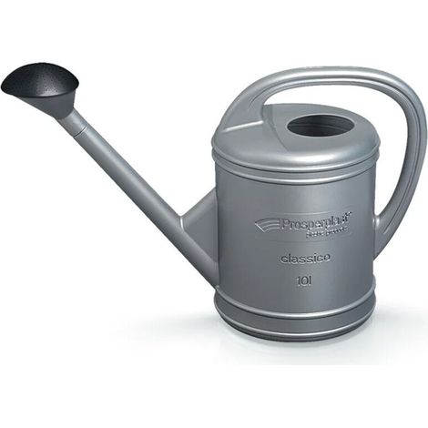 Arrosoir classique en plastique gris effet "métal" 10L (1/2)