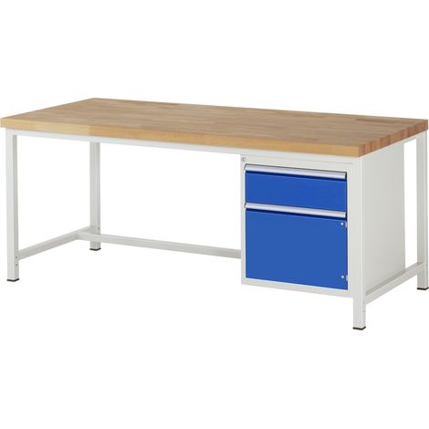 Rau Werkbank höhenverstellbar 8152A1, B2000xT900xH840-1040mm, 1x Schublade-TA, 1x Tür (1/5)