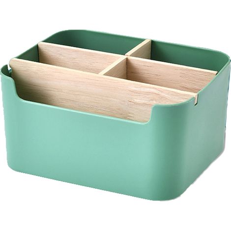 Desktop Storage Box Bamboo Wooden Storage Basket Storage Box Miscellaneous Storage Basket (1/4)