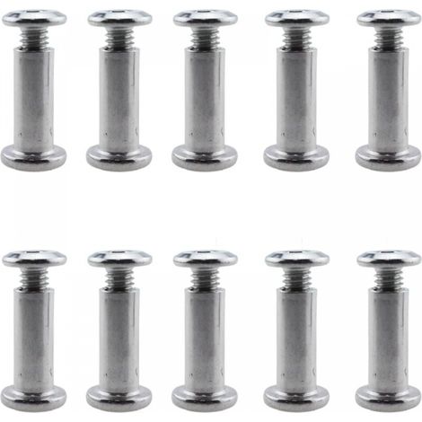 M6 25 mm Möbelschrauben und Muttern-Set, 10 Stück, Innensechskantschrauben, geeignet für Schrankmöbelplatten und Arbeitsplatten (1/5)