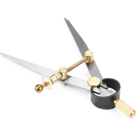 100-mm-Lederzirkel, drehbar, Kratzzirkel, Zirkel für Lederarbeiten, Nähwerkzeug für Heimwerker (1/5)