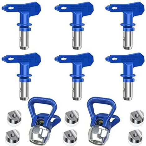 Set di 6 ugelli reversibili per spruzzatura airless, parti per spruzzatura per case, edifici, terrazze, recinzioni (211, 315, 417, 517, 515, 523),
