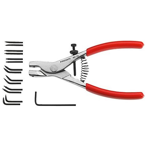 Facom 470.E2 Spitzen fuer Sicherungsringe-Zangen 45° gebogen Satz, 2-tlg. 3