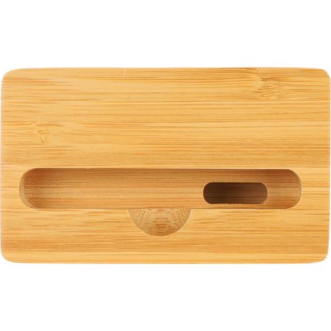 Amplificateur Sonore pour Téléphone en Bambou, Support de Bureau et Dock de Chargement (1/5)