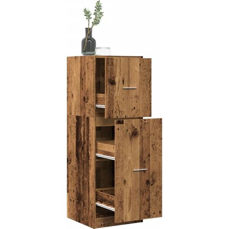Apothekerschrank Altholz-Optik 40x41x118 cm Holzwerkstoff