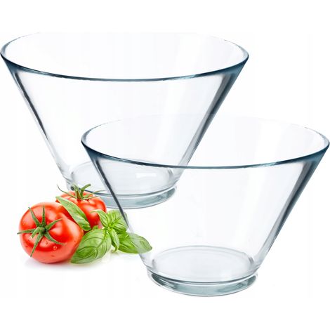 KADAX Salatschüssel, 16,6cm Schüssel aus Bleifreiem Glas, 2 x 17cm (1/5)