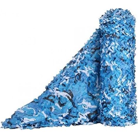 Camouflage Net - 3m x 4m - Waterproof Camouflage Tarp - Shade Net for Camping - Blue Camouflage (1/5)