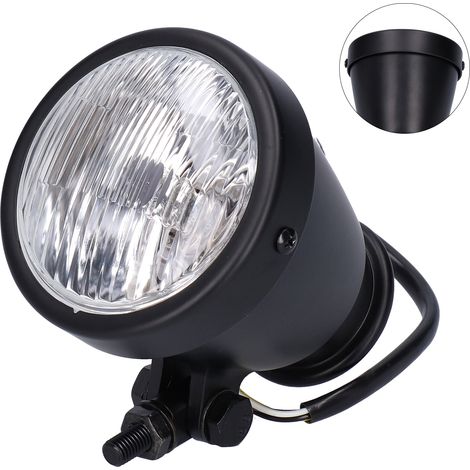 4-Zoll-Rundscheinwerfer im Retro-Stil für Motorräder, Frontscheinwerfer mit klarer Linse, 12 V Universal, Motorradscheinwerferlampe, klassische Beleuchtung (1/5)