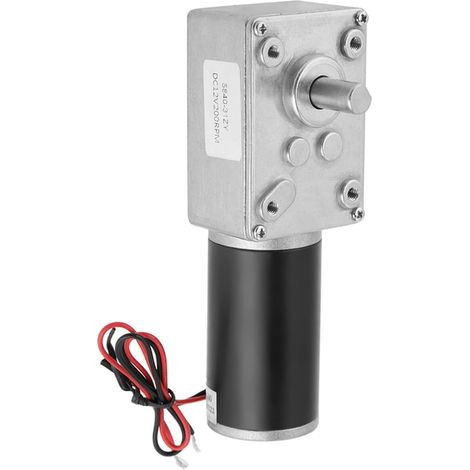 12V 200rpm 5840-31ZY Gearmotor Self-Locking Magnet Permanent DC Turbo Worm Reducing Motor Gearbox for Electrical Appliances (1/5)