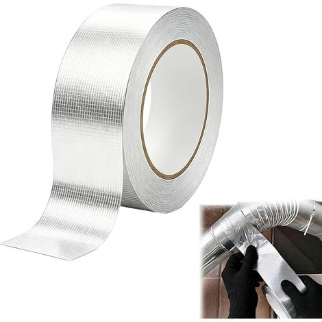 Ruban Isolant Tuyau éChappement, Argenté Ruban Etancheite Plomberie, Bande Thermique Echappement, éTanchéIté Ruban AdhéSif Aluminium, IndéChirable Ruban Alu, Pour Tuyau Et Voiture (1/5)