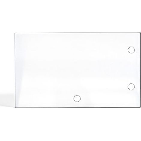 Vitre Godin PANORAMIQUE 840 TX (avec perçage) - Verre Rectangle Percé pour insert - 456 x 390 mm (L1 x H1) - 5 mm (1/4)