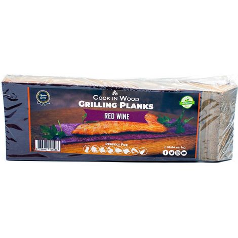 Cook In Wood - Tabla para ahumar de Barrica de Roble de Vino Tinto X3 (1/2)