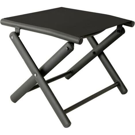 Repose-pieds de jardin - Pliable - En métal résistant aux intempéries - Meubles de jardin résistants aux intempéries - Anthracite/noir (1/4)