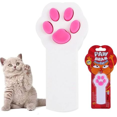 Juguete interactivo LED para gatos: puntero y perseguidor de luz para entrenamiento de mascotas, práctica de rascado con lápiz de luz roja.