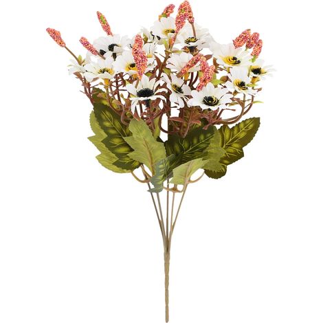 Bouquet Artificiel - Fleur Artificielle Chrysanthème - Décoration Intérieure Maison Hôtel Mariage Studio Photo - 33 x 15 cm - 1 Pièce (1/5)