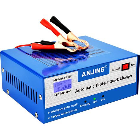 Chargeur de batterie de voiture 12V, appareil de maintien et de réparation pour batteries automobiles (1/5)