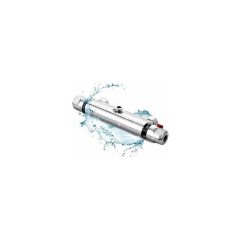 Thermostat-Duschmischer, Thermostat-Badarmatur aus Vollkupfer, Sicherheitsschutz mit 38°C-Verbrühungsschutzknopf, Badmischer mit präziser Temperatur- und Wasserdruckregelung – Crezuo (1/4)