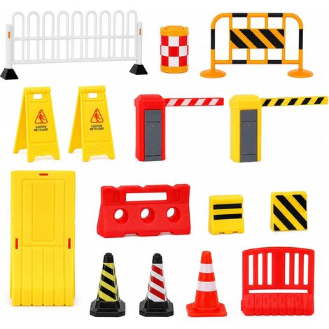 15 Pièces Panneau Signalisation Enfant, Léger Et Réaliste, Mini Panneaux De Signalisation Pour L'Éducation Routière, Jeux De Bac À Sable, Formation Sécurité (Plastique) (1/4)