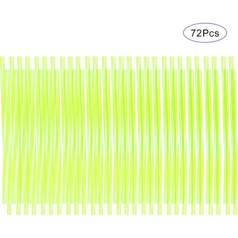 Lot de 72 films de protection pour rayons de roues de 17 cm pour motos et véhicules tout-terrain (vert fluorescent et blanc) (1/5)