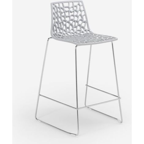 Tabouret de bar design Grand Soleil 64cm Mini Spider - Gris