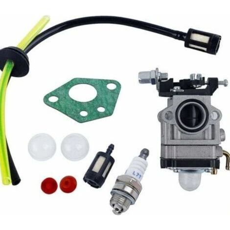 Carburateur Débroussailleuse 52cc 49cc 43cc Carbu Kit Carbu avec Joint Tuyau, Bougie et Filtre à Essence