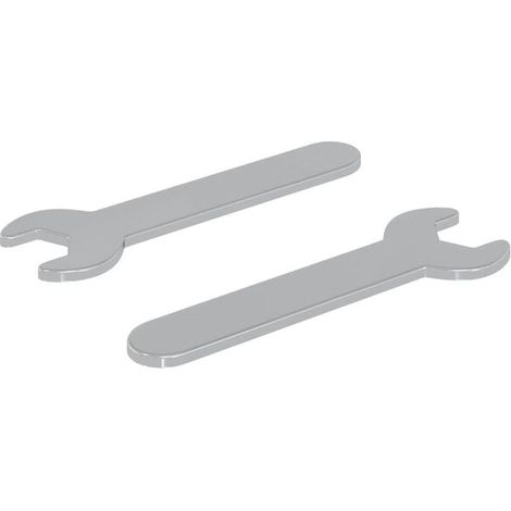 Jeu de deux clés en fer argentées de 10 mm (1/5)