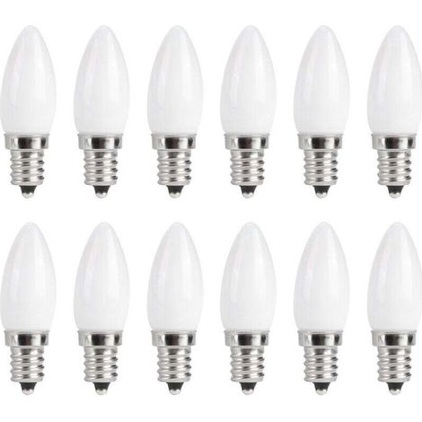 10 pièces Mini E12 LED candélabre ampoules 1.5W AC 230V pour la maison voiture armoire htel éclairage