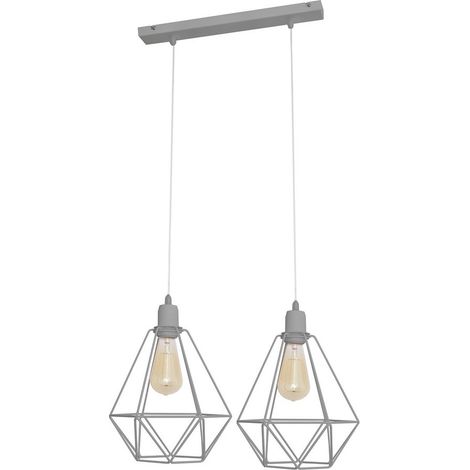 Helam KARO Plafonnier Straight Bar Gris 50cm