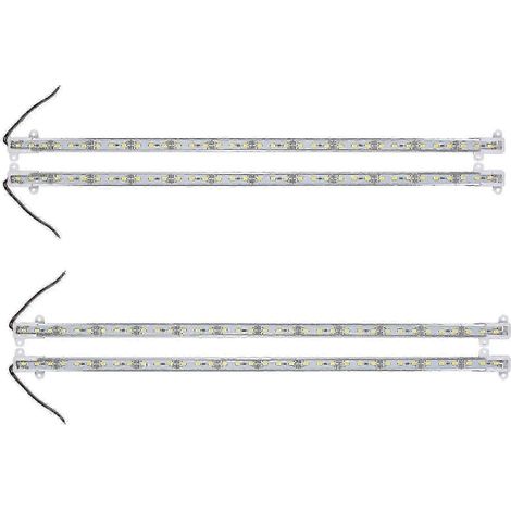 Bande LED 4 x 50 cm, 12 V, 36 LED SMD 5630, boîtier en aluminium avec embouts, blanc chaud, SDWHBYV (1/4)