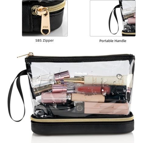 trousse transparent pvc grande capacité multifonctionnel voyage (1/4)