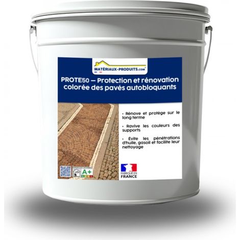 Protection et rénovation colorée des pavés autobloquants - 7.5 L Gris - MATPRO