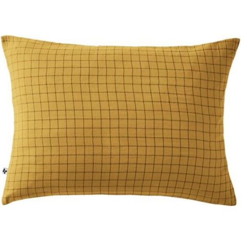 Taie d'oreiller double gaze de coton 50 x 70 cm Gaia mixe safran (1/2)