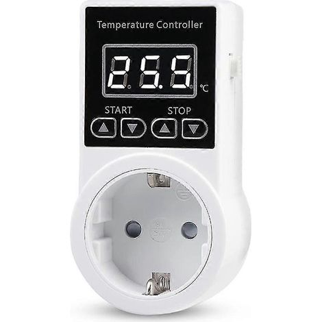 1 prise thermostatique avec capteur, prise de contrôle de température numérique, étanche (1/5)