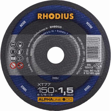 RHODIUS XT77, 25 Stück, 150 x 1,5 mm, Trennscheibe