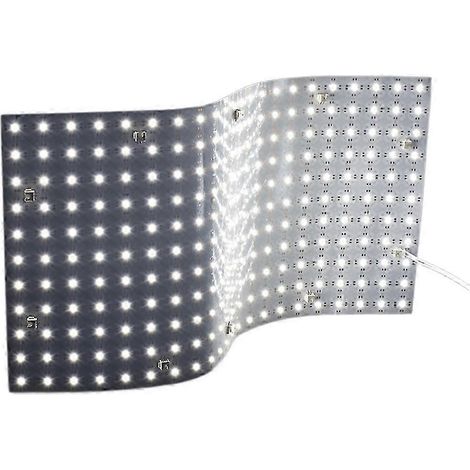Panneau LED flexible 490 x 245 mm, 242 LED, 28 W, 24 V CC, blanc, pour plan de travail de cuisine en marbre. (1/5)