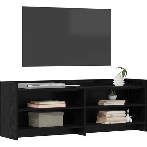 Mobile TV Armadietto TV Mobile Porta TV 135 x 33 x 47 cm Rovere Nero Legno ingegnerizzato (1/5)
