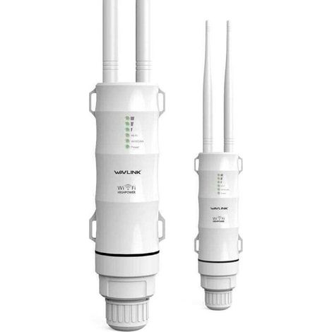 Amplificatore/ripetitore Wi-Fi per esterni ad alte prestazioni Wavlink AC600 con PoE/Dual Band 2.4+5 GHz/2 antenne Wi-Fi a lungo raggio (1/4)