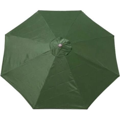 Housse de rechange pour parasol - 8 baleines - 3 m - Imperméable - Anti-ultraviolet - Tissu de rechange - toit pour parasol - parasol(vert foncé) (1/5)