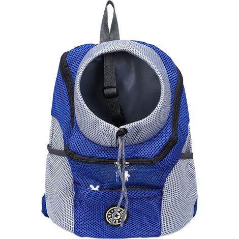 1 sac à dos pour animaux, Oxford, respirant, avec ceinture de sécurité intégrée, ajustable, pour chiots, chats et lapins (1/5)