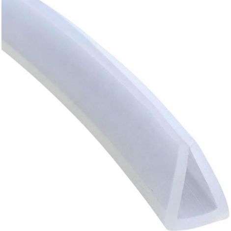 Silikon-U-Profil, Dichtung für Glasduschtüren, 1 Meter, 4 x 9 mm, Kantenschutz (1/4)