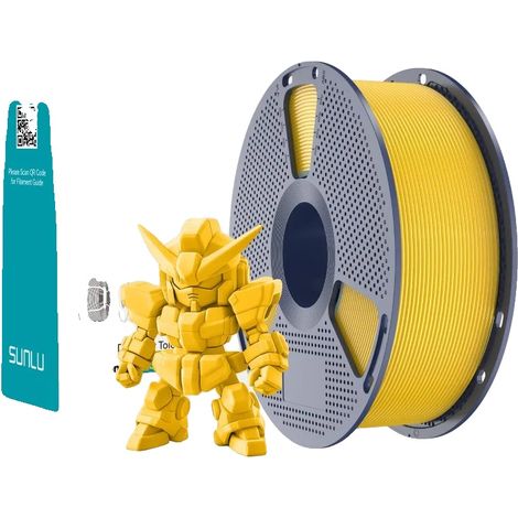 Filamento per stampante 3D, ad alta resistenza, ecologico, giallo brillante (1/2)