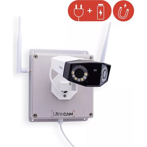 Contrôleur 4G (aimanté avec batterie) + Caméra 4K / Détection intelligente / Grand angle 180° + Carte SD (UltraCAM) (1/5)