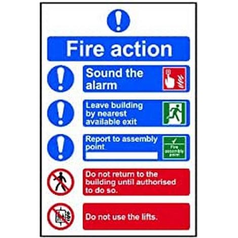Scan 0178 Fire Action Procedure - PVC 200 x 300mm SCA0178 (1/2)