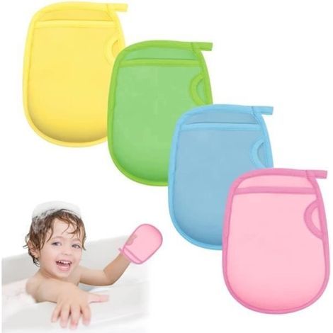 Superweiche Peeling-Badehandschuhe, 4-teiliges Set magischer Peeling-Badehandschuhe, Körperpeeling-Handschuhe, Schwamm-Badebürsten (1/4)
