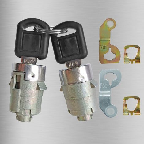 Compatible with Cadillac and Chevrolet car door locks, left and right door lock cylinders, 2 keys, car parts 15298924 (1/4)