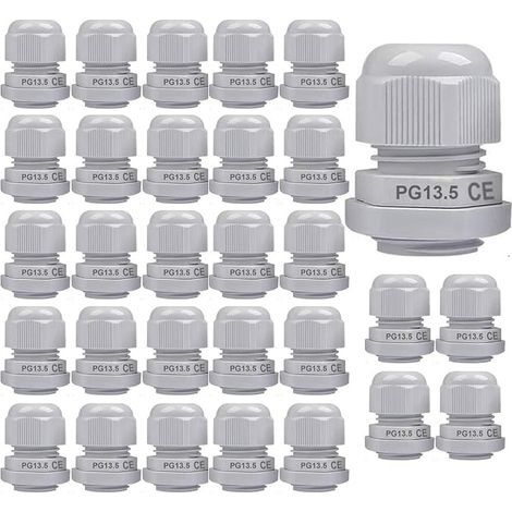 Gebildet Presse-étoupes, PG13.5 Connecteurs de Câble étanches, M20×1.5 Collier Plastique Connecteu 6-12 mm, Câbles pour Maison/Jardin/Éclairage Câble(Blanc) (1/5)